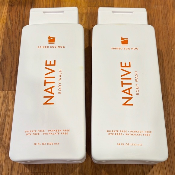 Native Spiked Egg Nog Body Wash 2 Bottles 18 Fl Oz Sulfate Free Limited Edition - Picture 1 of 7